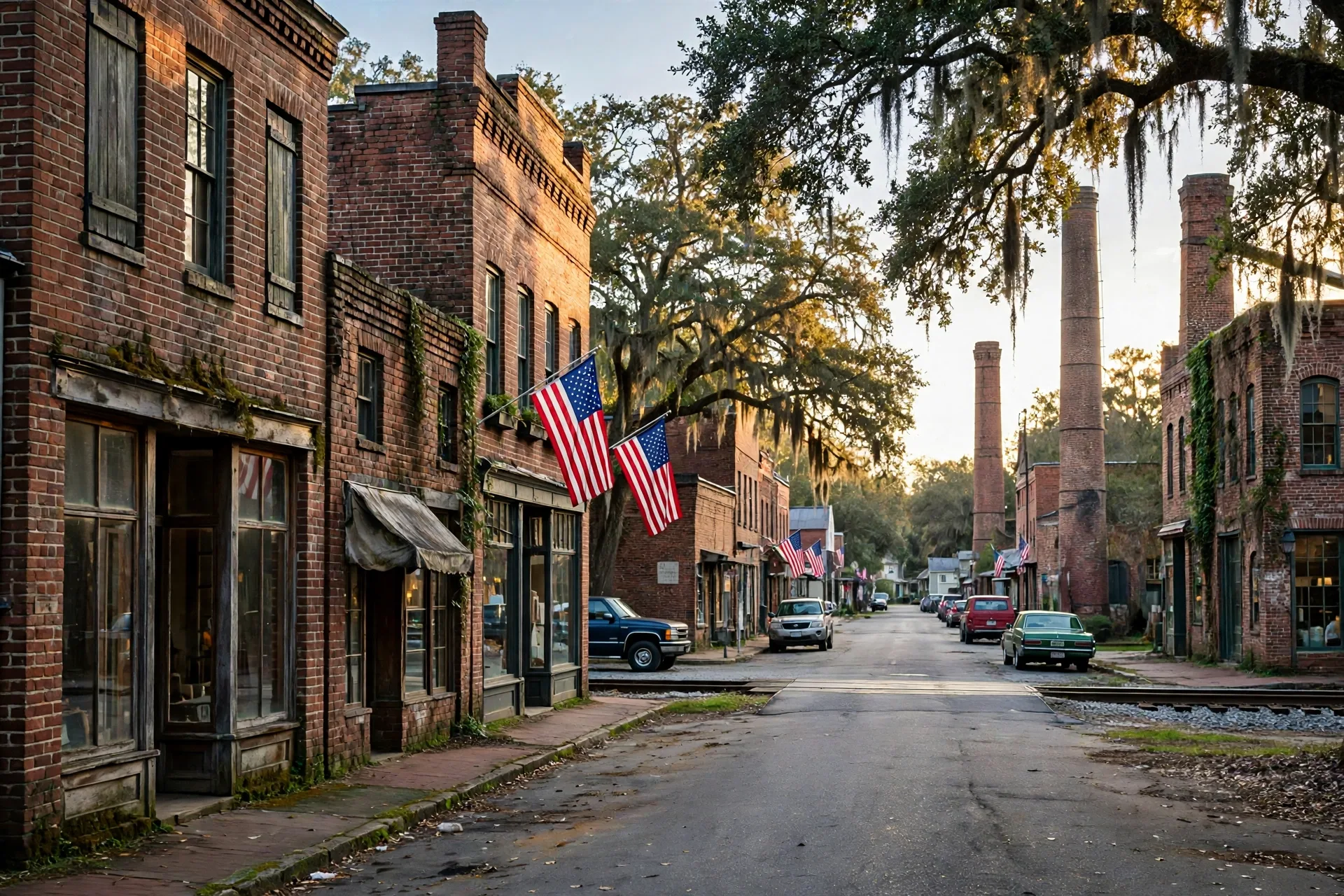 Historic Trade Street in downtown Greer, SC